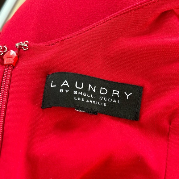 Laundry Sexy Red Dress with side Slit size US 14 - Picture 5 of 6